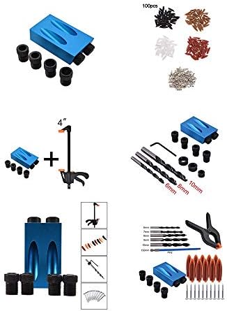 Guia de perfuração de peças da ferramenta Conjunto para ferramentas de carpintaria de carpintaria DIY Kit de gabarito de bolso