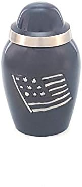 Memoriais consagrados Cremação Urna para Ashes - Freedom Série Acessível Qualidade de latão sólida artesanal para funeral humano grande 10 polegadas, elevação da bandeira