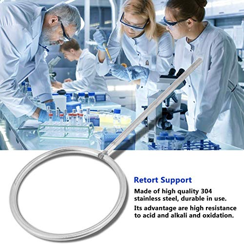 Suporte anel Retort Retort Support Ring, Suporte de laboratório Anel anel de aço inoxidável Laboratório fechado Ring Retort Suporte anel de extensão fechada anel de extensão para laboratório