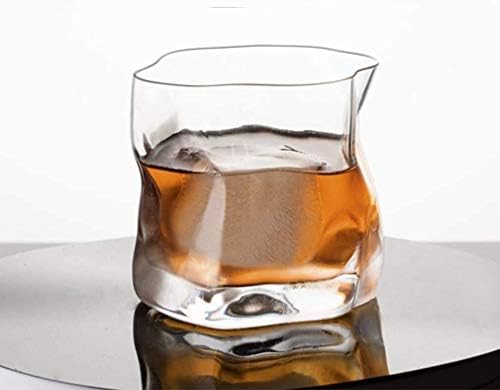 Nianxinn Whisky Decantador exclusivo óculos de uísque, óculos premium, copos de bourbon para coquetéis, estilo de rocha antiquado