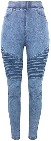 Andongnywell Shaping Pull On Butt Lift Push Up calças de ioga Jeans magros jeans jeans jeans