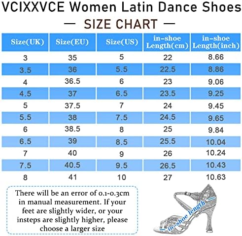 Sapatos profissionais de dança latina de vcixxvce feminino