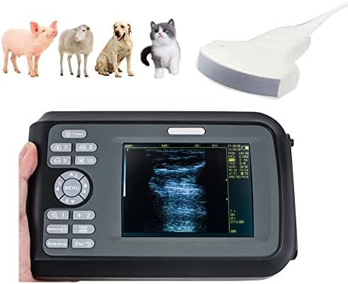 Máquina veterinária portátil portátil de 5,5 polegadas com sonda convexa Animals Pet Gravidez para porcos, ovelhas, cabras, cães