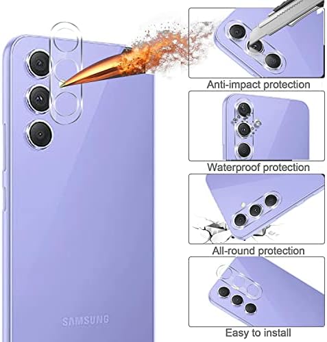 Zeking [2+2pack para Samsung Galaxy A54 5G Protetor de tela de vidro temperado com privacidade e protetor de lentes da câmera, HD Clarity HD Clarity 9H de lente [livre]