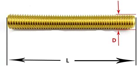 Haste de rosca de latão M4 m5 m6 m8 m10 m12 comprimento 40 50 60 70 80 a100mm parafuso de latão de latão
