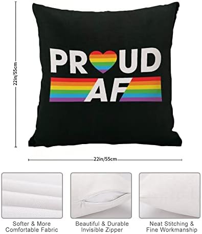 Orgulhoso lgbtq arco -íris tampa de travesseiro de travesseiro dia dos namorados na caixa do dia dos namorados arco -íris orgulho lésbica