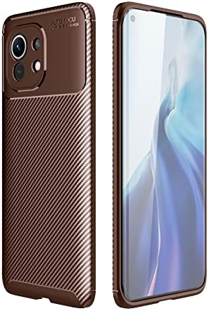 Capa de capa de telefone Compatível com Xiaomi Mi 11 Caixa Anti-Shock Capa para celular resistente a quebra, textura de couro