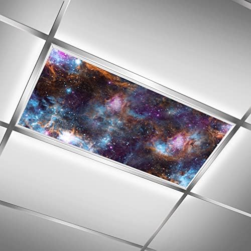 SPACE Universo Myth Night Night Sky - Tampas de luz fluorescentes - 2x4 Drop teto de teto fluorescente teto decorativo Tampa