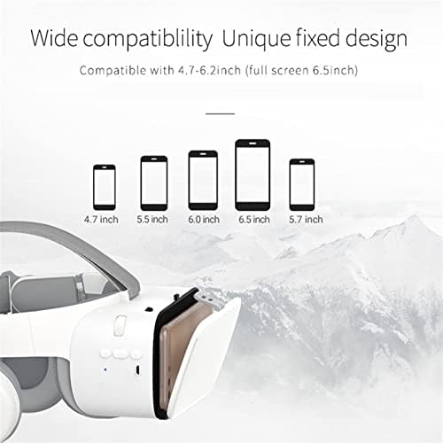 Fone de ouvido nuopaiplus vr, 3D VR Glasses Bluetooth VR Capacete Virtual Reality Headset para smartphone smartphone Óculos de óculos de óculos de óculos de óculos de óculos para filmes IMAX e jogos