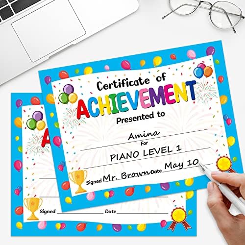 35 PCS Certificado de Realização Certificado de Conclusão Prêmio para Professores Documento de Certificado para Estudantes Para Impressão do Jardim de Infância Pré-Escola Fornecimento
