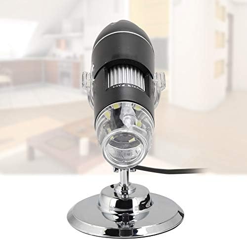 Microscópio USB, Microscópio Eletrônico Digital 1600x Câmera de Vídeo USB 2MP 1600x1200 com 8 LED, DSP de alta velocidade, lente macro,