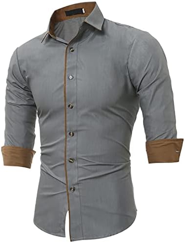 Maiyifu-gj masculino rolo as camisas elegantes camisetas casuais de cor sólida