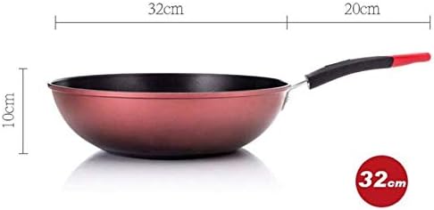 SHYPT com capa de aço inoxidável wok não bastão panela em tela cheia de favo de mel sem lâmpada sem revestimento frigideira fritura