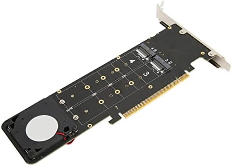 EBTOOLS M.2 NVME SSD Card, indicador de LED lateral duplo de alta velocidade PCIE 4.0 X16 Card, para chassi para PC,