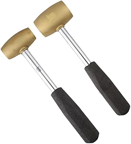 A combinação de martelo de metal de Beadsmith - elementos de metal - dois pacote: 1 lb de cabeça com face de 24 mm e cabeça