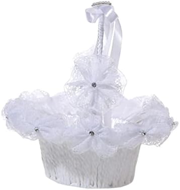 Casquete de flor de flor de flor de flor aquecida cesto cesto cesto de flor cestas de menina decoração de macames cesto