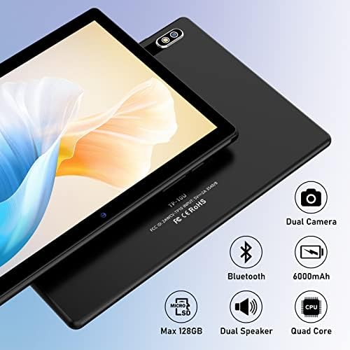 Tablet TPZ 10,1 polegadas, tablet Wi -Fi Android, 32 GB, IPS HD Full Display, Dual Cameras & Speakers, Wi -Fi, Bluetooth, GPS, 6000 MAH, Google GMS certificado - 3pcs