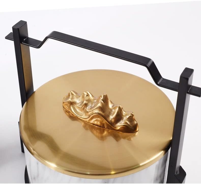 Renslat Modelo Sala de decoração suave Metal Mountain Pattern Round Storage Jewelry Box Study Decoration (cor: A, tamanho