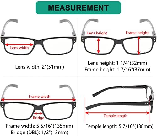 Eyekepper economiza 10% em contas de mola de 5 pacote de pacote Leitura de óculos para homens e 5 leitores clássicos