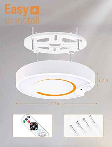 Luz do teto do sensor de movimento de Molrebe, USB Luz de teto LED recarregável de bateria USB, temperaturas de cor 3 em 1, luz de armário para o banheiro escadas da vara