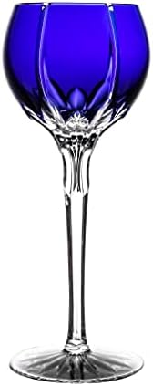 Ajka Castille Cobalt Blue chumbo cristal pequeno copo de vinho branco 7,4 oz - unidade única
