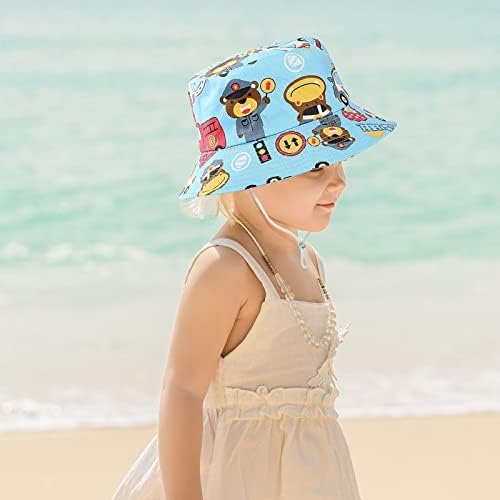 Chapéu ajustável desenho animado bucket chapé de praia tira de queixo chap de queixo primavera fofa sol ao ar livre