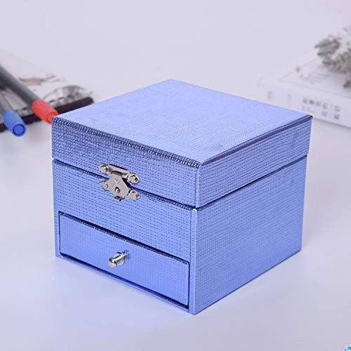 N/A Blue Paper Caixa Música Caixa Blue Handmade Box Square Gift Proposta Criativa Presente de Aniversário Christmas