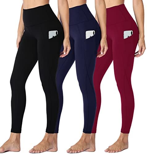 Leggings de HltPro com bolsos para mulheres - Capri High Wistummy Control Workout Workout Pants