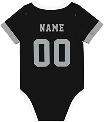 Huihengera Roupos de bebê algodão personalizado Nome personalizado e numérico para bebês