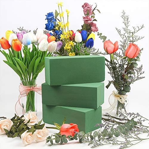 Tijolos de espuma floral ccinee, suprimentos de blocos de espuma de espuma de florista para arranjo de flores DIY Craft, pacote de 10