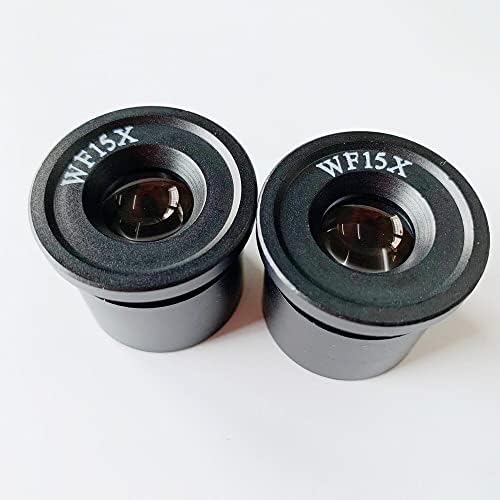 2 PCs ângulo de campo larga WF15X Achromatism ocular microscópio estéreo ocular 30,5mm