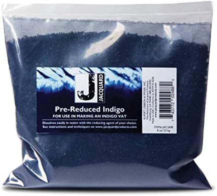 Jacquard Indigo Dye - 8 oz Pré reduzido Indigo - Crie sua própria bolsa Shibori, Macrame Indigo, Pillow Indigo Dye e mais - tecido de corante azul