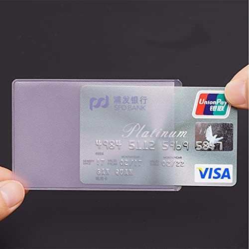 Mangas de cartão de crédito PULABO UKD Conjunto de cartões transparentes do protetor de 10 adequados para cobrir seu cartão de