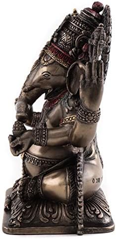 Top Collection Ganesh estátua-Senhor da Prosperidade e Escultura da Fortune em Bronze Fria Bronze-5,75 polegadas estatuetas