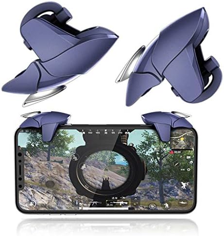 SARA-U 2PCS Metal Mobile Shark Gamepad Joystick Compatível para PUBG Mobile Gaming Trigger Fir
