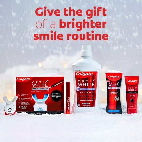 Kit de clareamento da série White Pro da Colgate Optic, caneta branqueadora de dentes e bandeja de LED, conjunto de clareamento