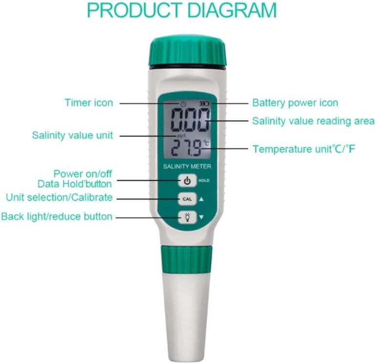 FSYSM Digital Salinity Meder Tester Pen Food Beverage
