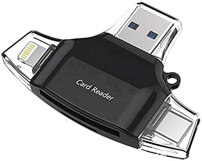 BOXWAVE SMART GADGET Compatível com Lenovo Ideapad 1 - AllReader SD Card Reader, MicroSD Card Reader SD Compact USB - Jet Black