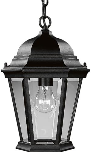 Iluminação de progresso P5582-31 Welbourne ao ar livre, 9-1/2 polegadas de diâmetro x 15 polegadas de altura, preto texturizado