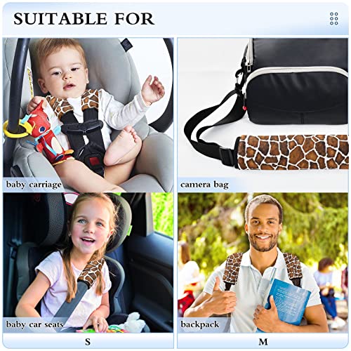 Giraffe Skin Car Seat talpes para bebês crianças 2 PCs tiras de assento de carro almofadas de almofada de ombro protetor