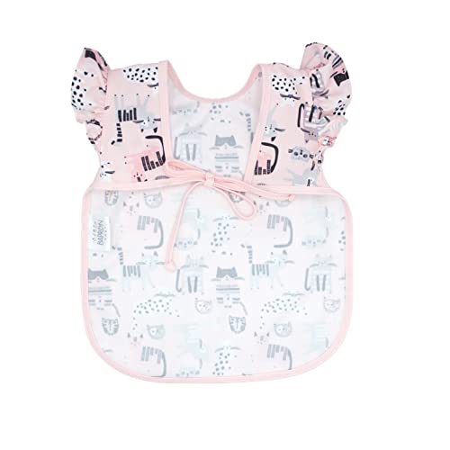 Bapronbaby Flutter Kitty Bapron - Matriz de mancha à prova d'água macia - Máquina lavável - 6m - 5yr -