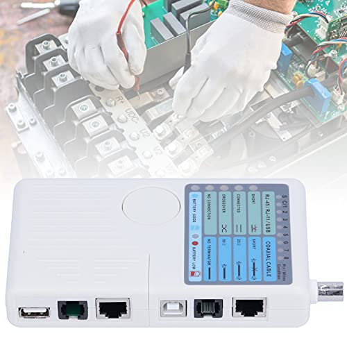 Testador de cabo coaxial - Função multifuncional 4 -In -1 Ferramenta de rede, testador de cabo de rede remota, sensor industrial, kit de testador de cabo para dados de vídeo coaxial e cabos telefônicos