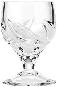 Elegante e moderno Russo Cut Crystal Bebing Glass para casa, festas e eventos - Conjunto de 6, 1/2oz, vidro de xerez, 15ml