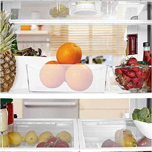 Besportble Beverage Refrigeradores Plástico Armário de cozinha de cozinha geladeira geladeira freezer alimentos caixas com alças Organizador