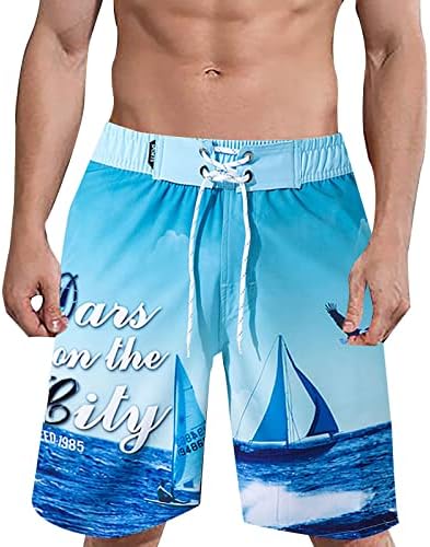 Shorts para homens shorts soltos ajuste 3d estampado swim swim shorts shorts de malha de malha de malha de praia de praia vintage