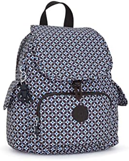 Mini mochila pacote de pacote da cidade de Kipling, mochila versátil leve, bolsa escolar, azulejo enegrecido, 10,75'l x 11.5''h