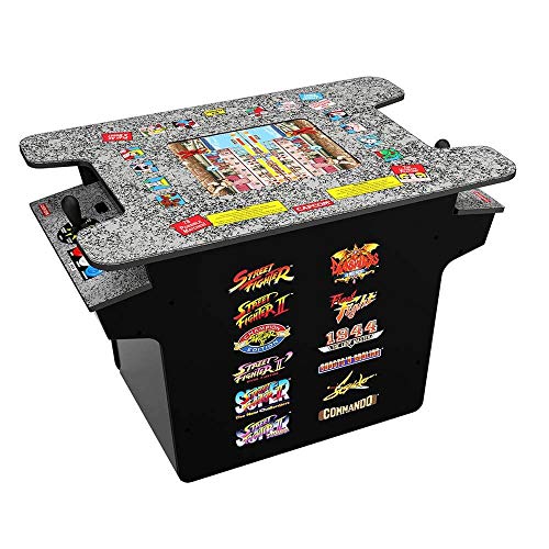 Arcade 1up - novo! Deluxe 12-em-1 de cabeça para cabeça de cocktail com uma tela dividida Street Fighter e mais