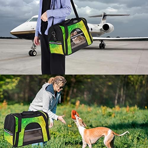 Portador de animais de estimação Notas verdes de fundo Transportadoras de viagem de animais de estimação para gatos, cães de cachorro conforto portátil portátil