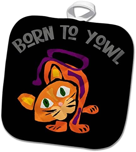 3drose engraçado fofo pop art calico gato nascido para yowl pun desenho - paneldolders
