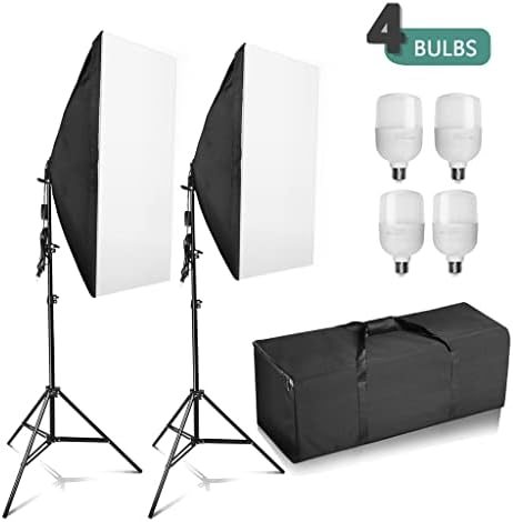 ESTUDIO DE FOTO DE SEASD LED Softbox Umbrella Lighting Kit Support Stand 4 Color Backdrop para fotografar vídeo Shooting